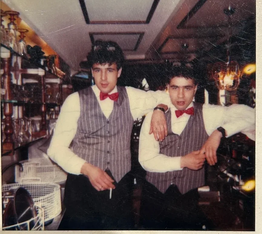 Moreno und Daniele in den 80ern im Eiscafé Cortina