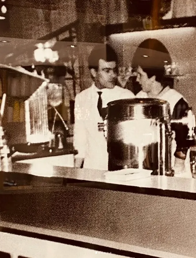 Historisches Foto, Eiscafé Cortina in den frühen Jahren